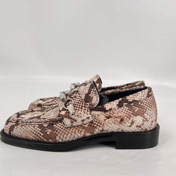 Burberry Men\'s Python-Print Leather Barbed Wire Loafers EUR 41 US 8 New In Box main image 13